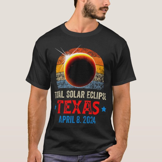 Camiseta Eclipse solar total de Texas 8 de abril de 2024 So (Anverso)