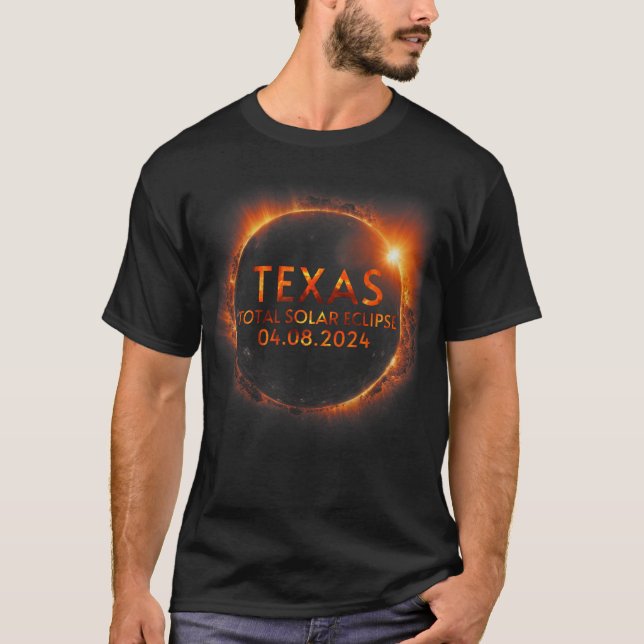 Camiseta Eclipse solar total de Texas 8 de abril de 2024 So (Anverso)