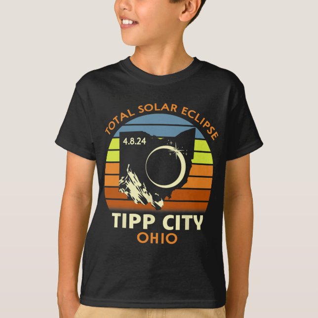 Camiseta Eclipse solar total de Tipp City Ohio 2024 (Anverso)