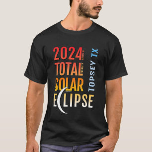 Camiseta Eclipse solar total de Topsey Texas TX 2024 5