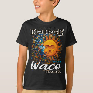 Camiseta Eclipse solar total de Waco Texas 2024 Cósmico 8 d