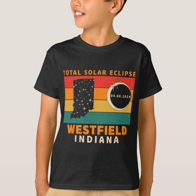 Camiseta Eclipse solar total de Westfield Indiana 2024 (Anverso)