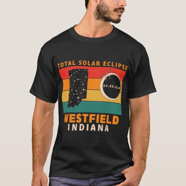 Camiseta Eclipse solar total de Westfield Indiana 2024 (Anverso)