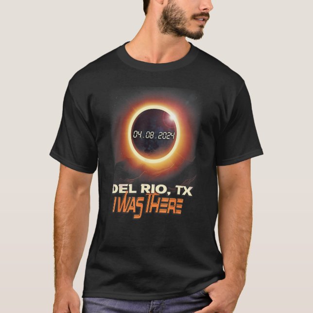 Camiseta Eclipse solar total del río Texas TX (Anverso)