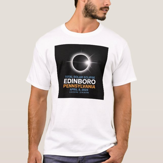 Camiseta Eclipse solar total Edinboro (Anverso)
