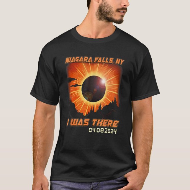 Camiseta Eclipse solar total en la montaña Niagara cae en N (Anverso)