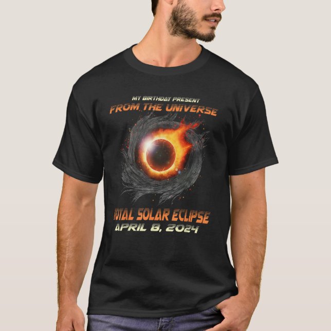 Camiseta Eclipse solar total estético 8 abr 2024 cumpleaños (Anverso)
