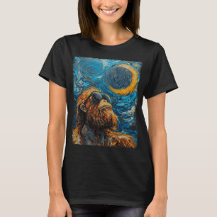 Camiseta Eclipse solar total Estyl de arte nocturno Van Gog