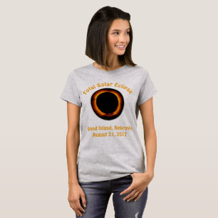 Camiseta Eclipse solar total (Gran Isla, Nebraska)