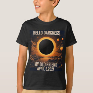 Camiseta Eclipse Solar Total Hola Oscuridad Mi Viejo Amigo!