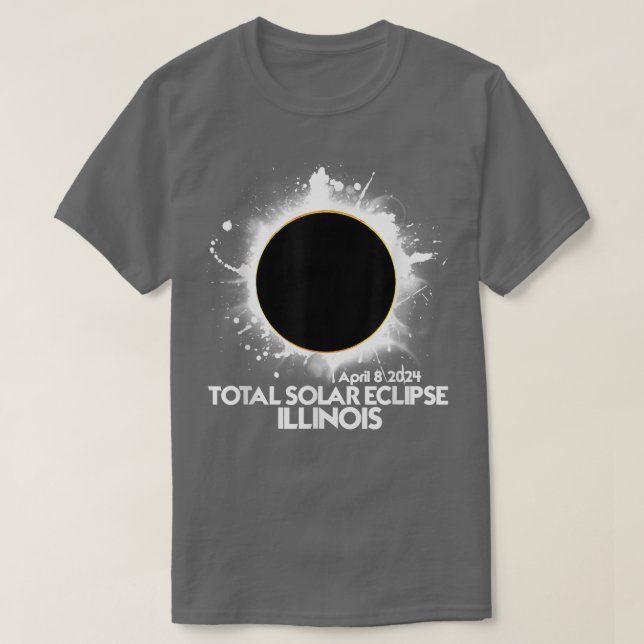 Camiseta Eclipse solar total ILLINOIS 2024 Totalit american (Diseño del anverso)