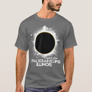 Camiseta Eclipse solar total ILLINOIS 2024 Totalit american