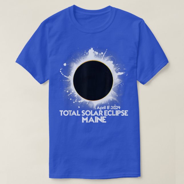 Camiseta Eclipse solar total Maine 2024 Totalidad Estadouni (Diseño del anverso)