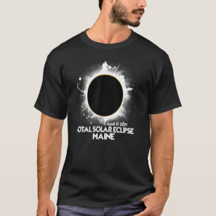 Camiseta Eclipse solar total Maine 2024 Totalidad Estadouni