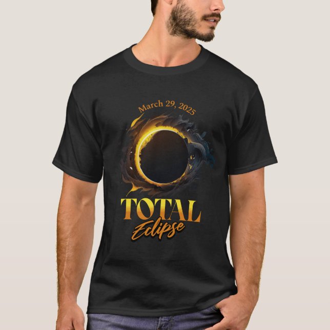 Camiseta Eclipse solar total Marzo 29 2025 Conmemorativo C (Anverso)