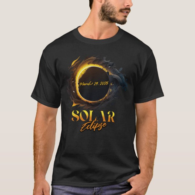 Camiseta Eclipse solar total Marzo 29 2025 Conmemorativo C (Anverso)