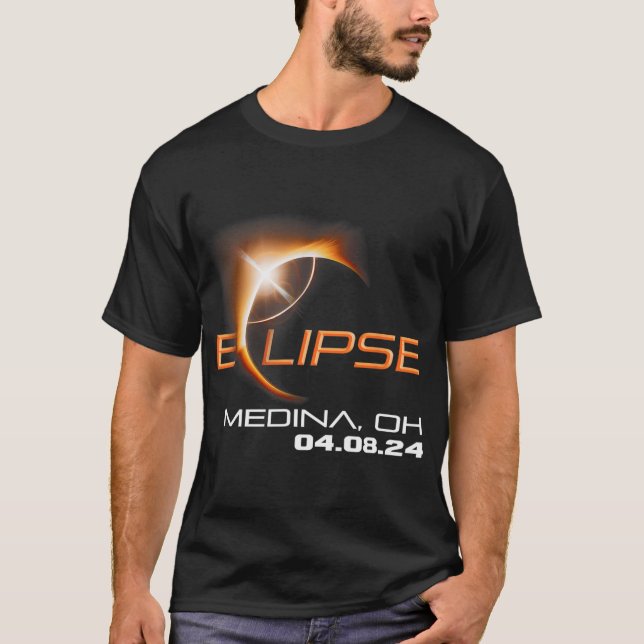 Camiseta Eclipse solar total Medina Ohio (Anverso)