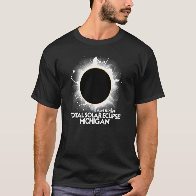 Camiseta Eclipse solar total Michigan 2024 Totalit estadoun (Anverso)