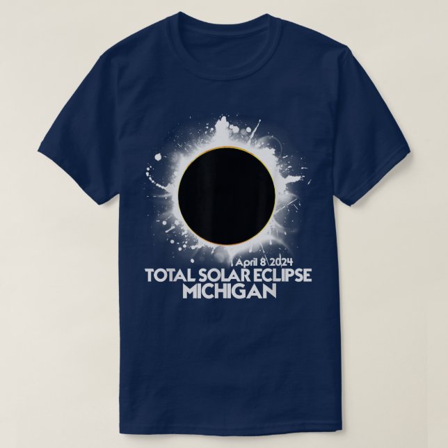 Camiseta Eclipse solar total Michigan 2024 Totalit estadoun (Diseño del anverso)