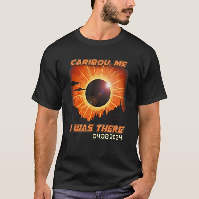 Camiseta Eclipse solar total montaña Senderismo Caribou Mai (Anverso)