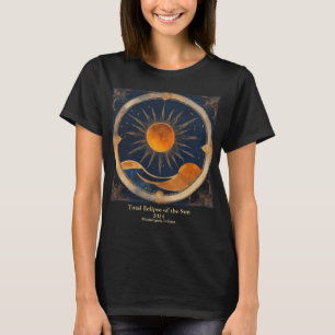 Camiseta Eclipse solar total Naranja azul