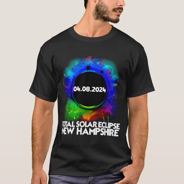Camiseta Eclipse solar total New Hampshire 2024 Totality Co (Anverso)