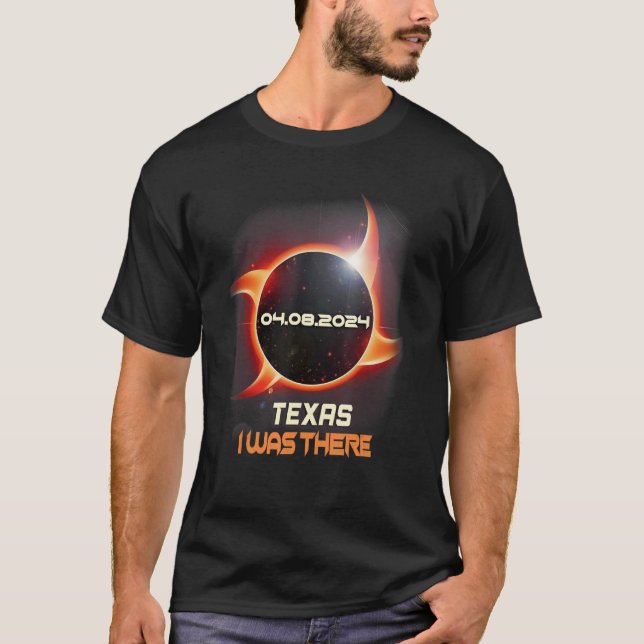 Camiseta Eclipse solar total Ninja Shuriken 2024 Texas (Anverso)