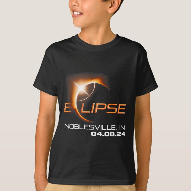 Camiseta Eclipse Solar Total Noblesville Indiana (Anverso)