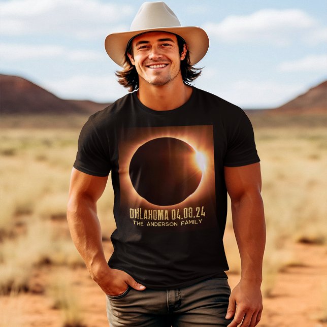 Camiseta Eclipse solar total Oklahoma 2024 Personalizado (Subido por el creador)