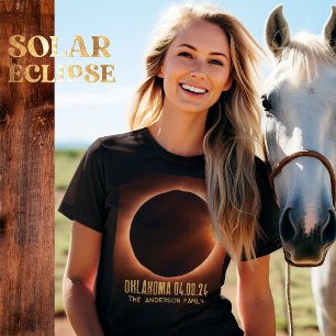 Camiseta Eclipse solar total Oklahoma 2024 Personalizado