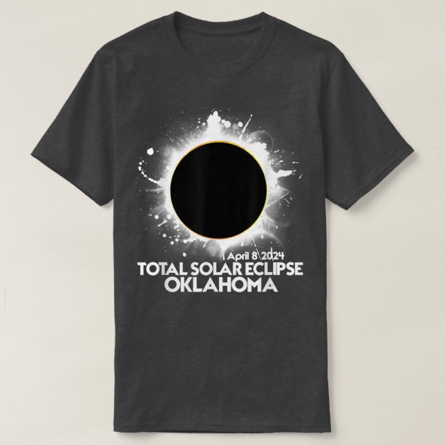 Camiseta Eclipse solar total Oklahoma 2024 Totalidad Améric (Diseño del anverso)