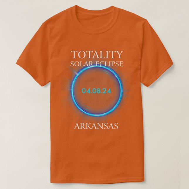 Camiseta Eclipse solar total para mujeres 2024 Arkansas 04 (Diseño del anverso)