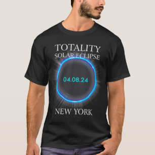 Camiseta Eclipse solar total para mujeres 2024 Nueva York 0