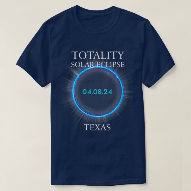 Camiseta Eclipse solar total para mujeres 2024 Texas 04 (Diseño del anverso)