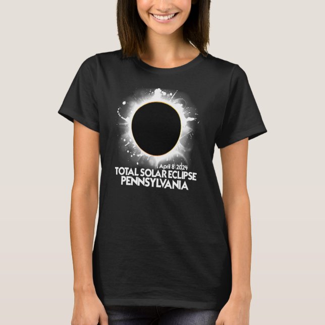 Camiseta Eclipse solar total Pennsylvania 2024 (Anverso)