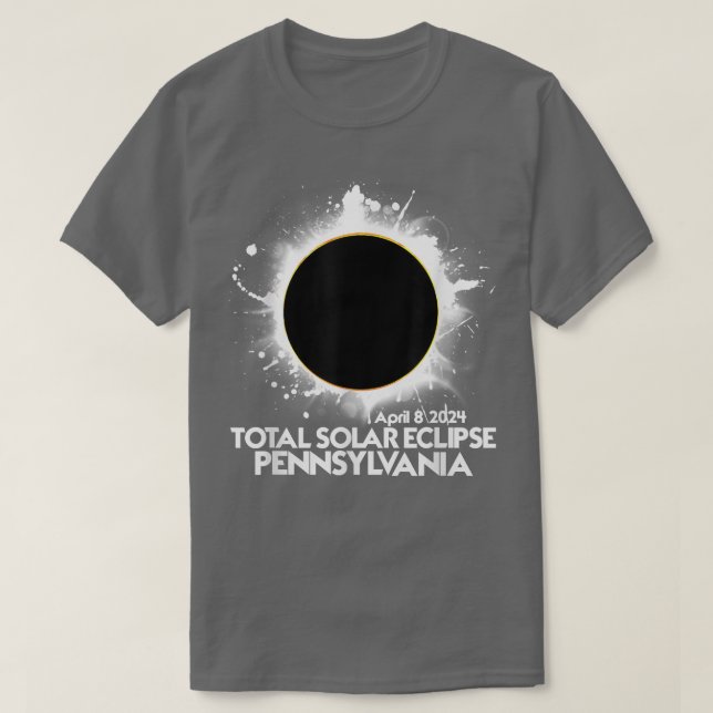 Camiseta Eclipse solar total Pennsylvania 2024 (Diseño del anverso)