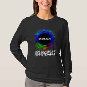 Camiseta Eclipse Solar Total Pensilvania 2024 Colorido Tot