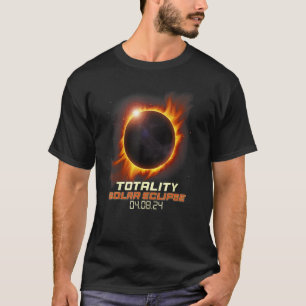 Camiseta Eclipse solar total realista 2024 Totalidad
