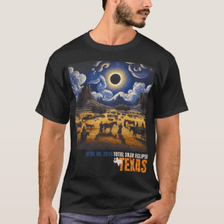 Camiseta Eclipse solar total retro abril 8 2024 Astronomía