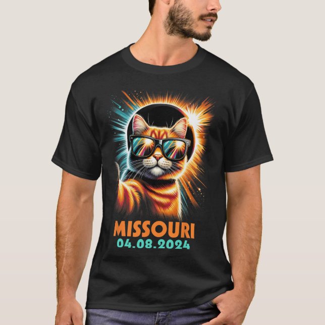 Camiseta Eclipse Solar Total Selfie 2024 Missouri (Anverso)