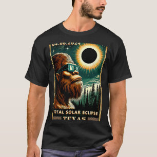 Camiseta Eclipse Solar Total Texas 2024 Eclipse Bigfoot Gle