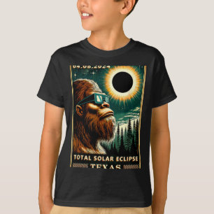 Camiseta Eclipse Solar Total Texas 2024 Eclipse Bigfoot Gle