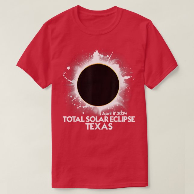 Camiseta Eclipse solar total TEXAS 2024 Totalidad estadouni (Diseño del anverso)