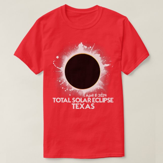 Camiseta Eclipse solar total TEXAS 2024 Totalidad estadouni (Diseño del anverso)