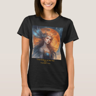 Camiseta Eclipse solar total tu nombre de texto hadas de so