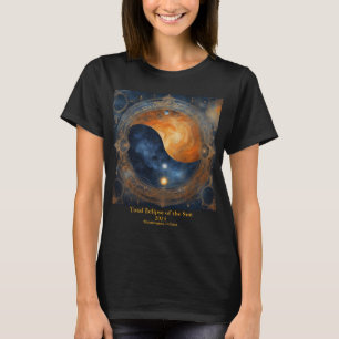 Camiseta Eclipse solar total tu nombre de texto místico