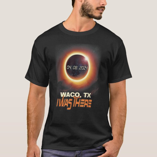 Camiseta Eclipse solar total Waco Texas TX (Anverso)