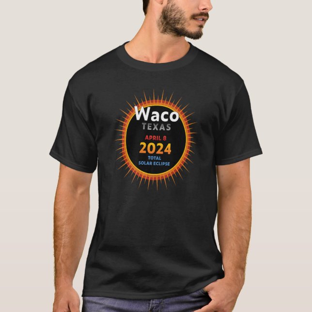 Camiseta Eclipse solar total Waco Texas TX 2024 2 (Anverso)