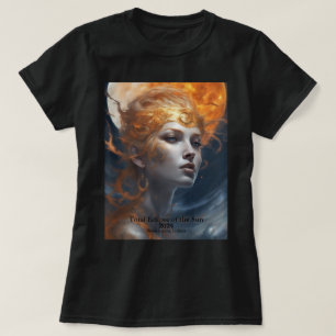 Camiseta Eclipse solar tu nombre Mensajes de texto Diosa de