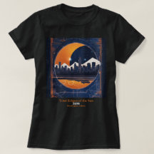 Eclipse solar TU texto Cityscape Hills Blue 2024